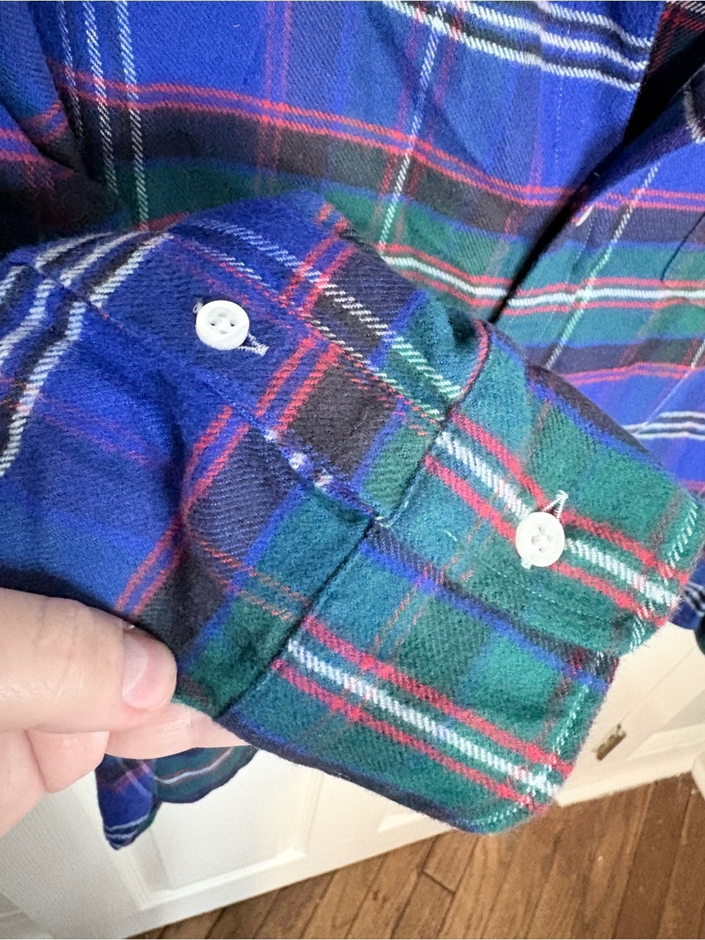 Frank & Eileen Eileen Italian Cotton Flannel Plaid Shirt Medium - Picture 5 of 10